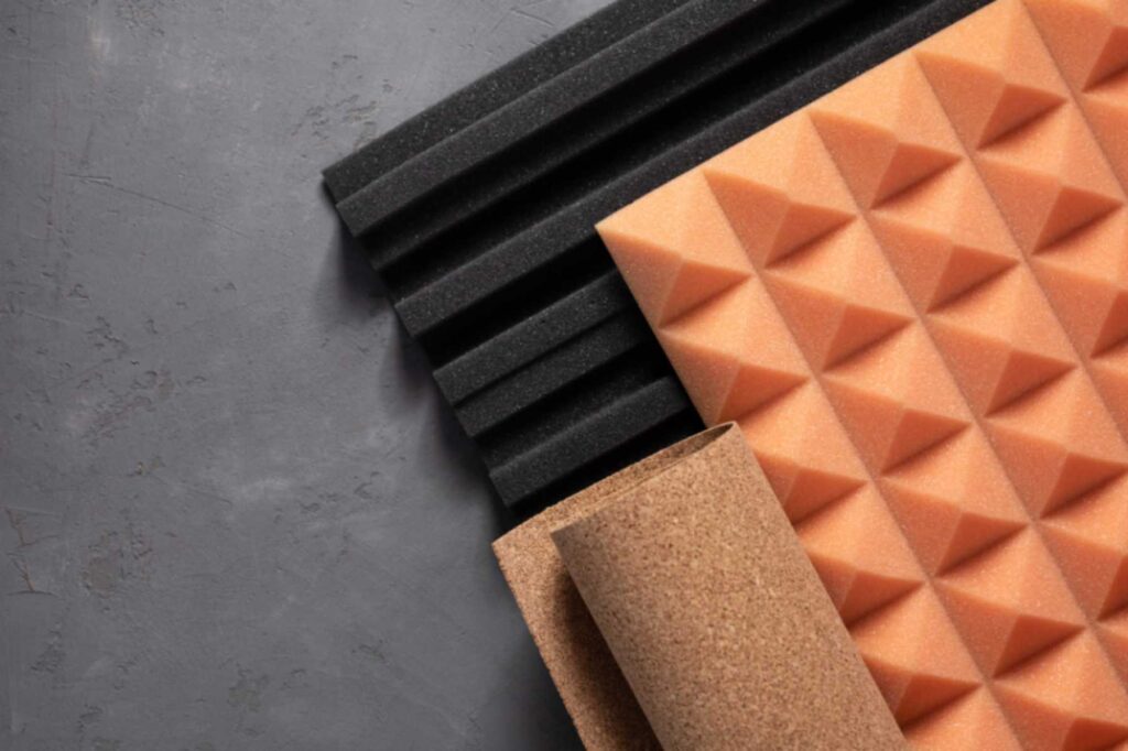 Sound insulation material for walls and ceilings